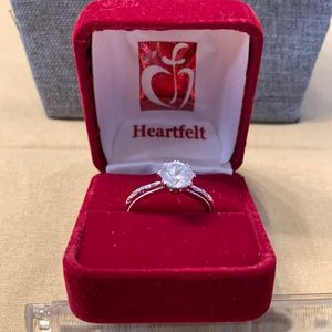Cubic zirconia 🤍🤍🤍 in sterling silver ring by Heartfelt